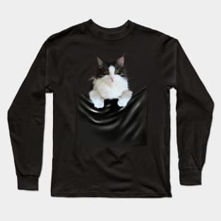 Ragamuffin Cat, Funny Cat Inside Pocket Long Sleeve T-Shirt